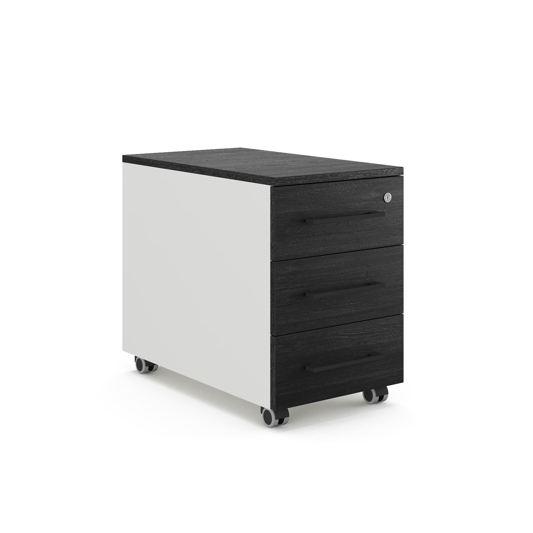Тумба мобильная Kobor TМ3-40/80 white/wood