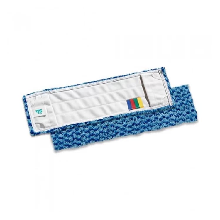 Моп TTS Microsafe с кармашками, для нескользящих полов, микроволокно голубой , 40x13 см