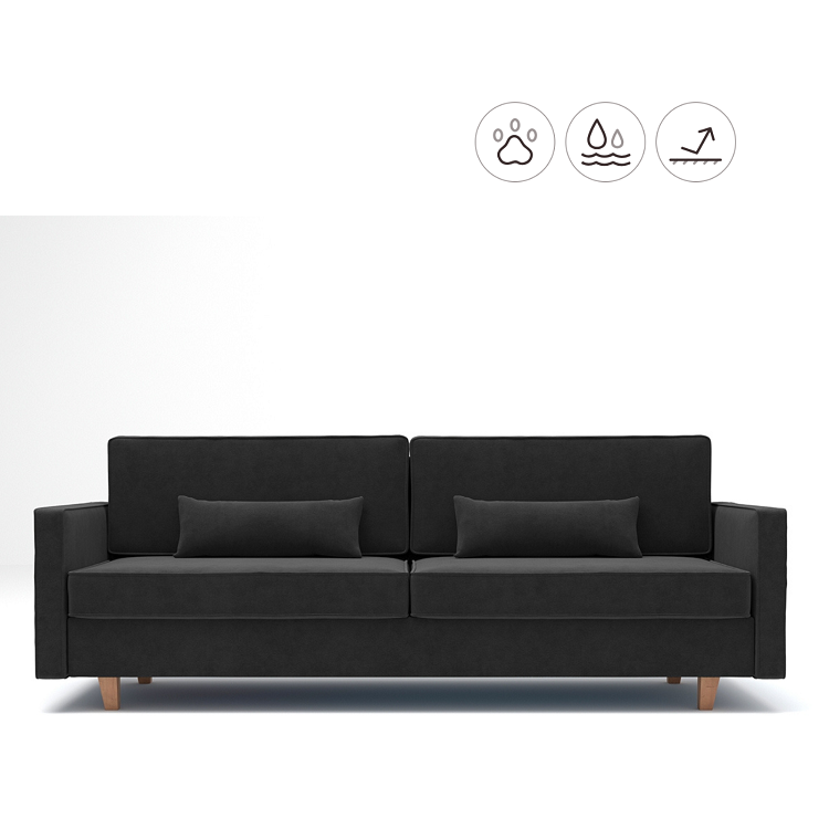 Диван Мастерфабрик Ололара Saga dark grey ткань рогожка