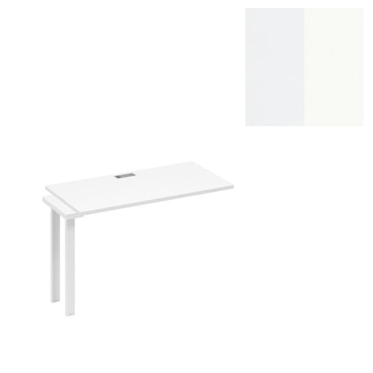 Секция 120 рабочей станции на металлокаркасе Юнитекс А4 TRE А4 Б3 003-1 БП (120x60x75) белый премиум/металлокаркас белый