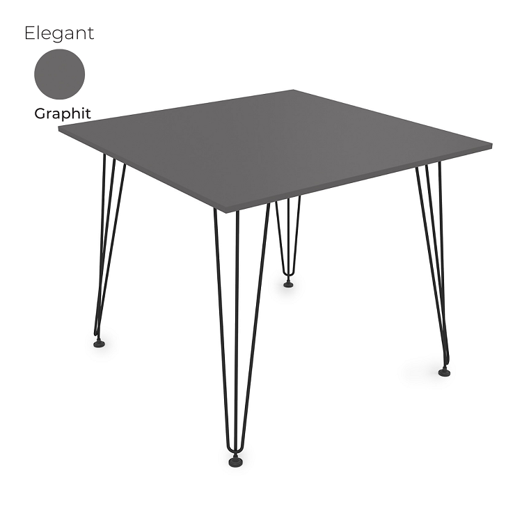 Стол обеденный квадратный Алсав 21Elegant.009 Graphit