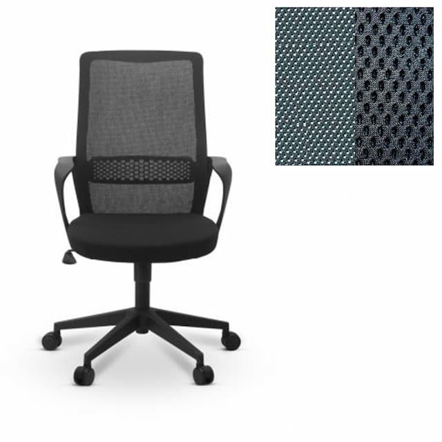 Офисное кресло для персонала Юнитекс Space сетка/ткань TW серая/черная