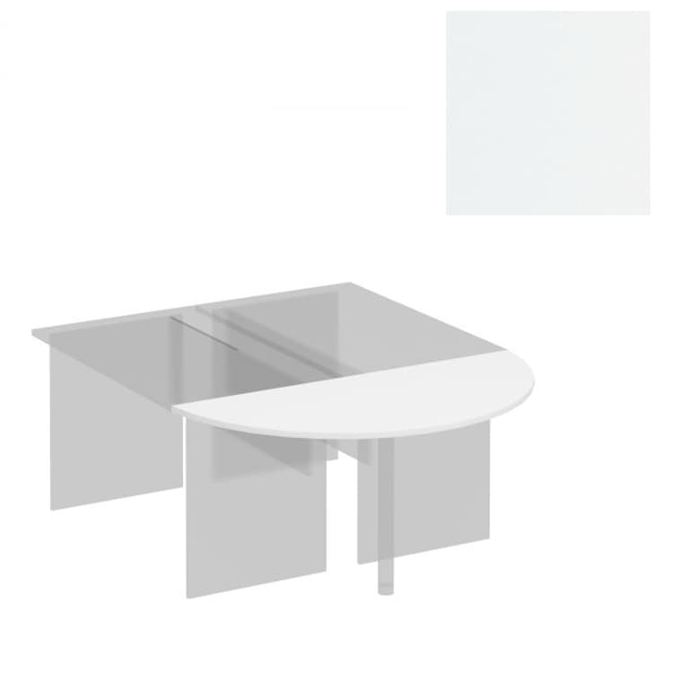 Приставка к столу без опоры Юнитекс Комфорт К.208 БП (150x70x2.5) белый премиум