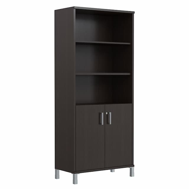 Шкаф высокий с замком в глухих малых дверях Skyland B 430.3(RZ) венге магия 900х450х2054 BORN