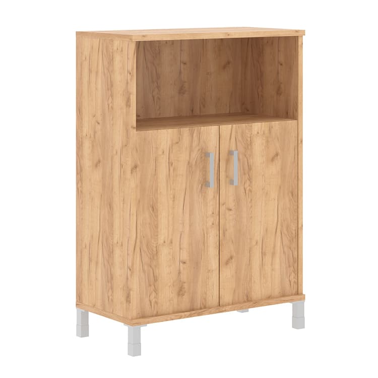 Шкаф средний с глухими малыми дверьми Skyland B 420.2 дуб бофорд 900х450х1286 BORN