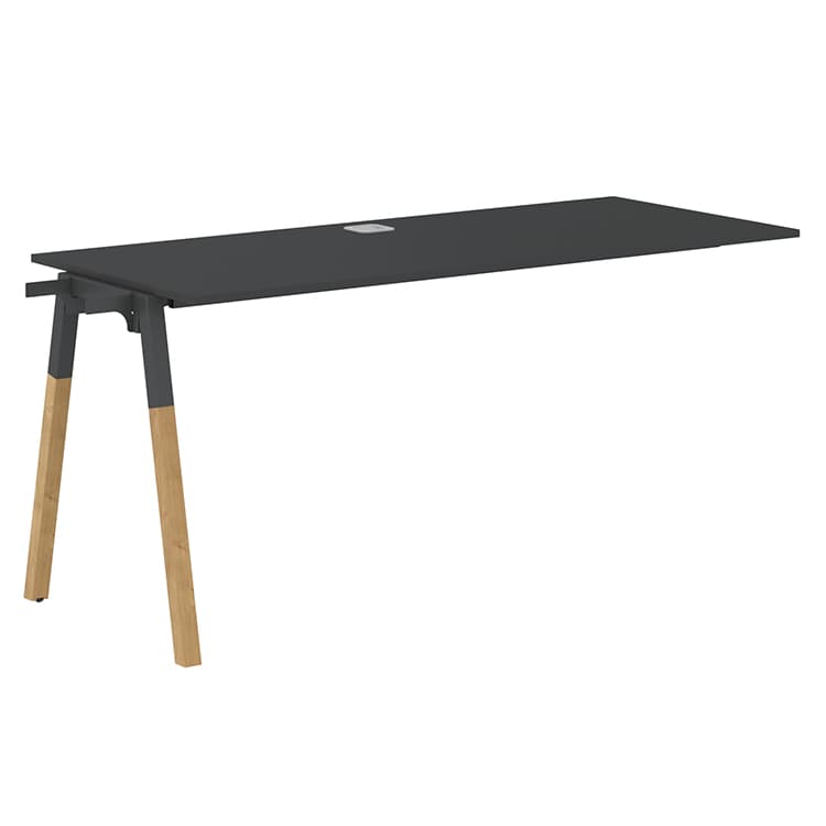 Стол приставной Skyland FIST 1567 черный графит/антрацит-бук 1580х670х733 FORTA