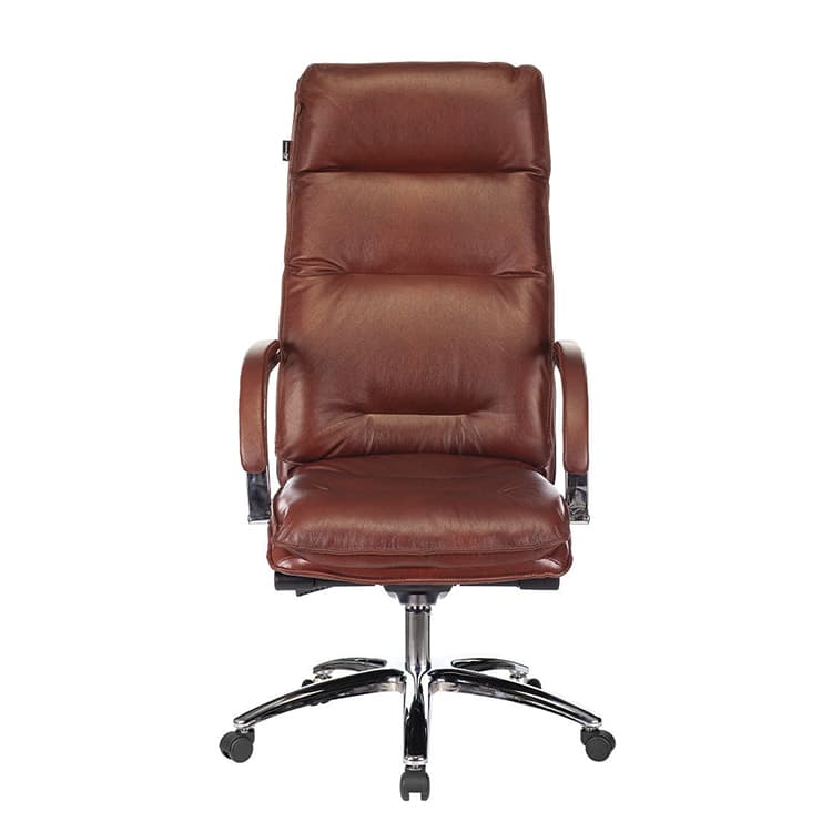 Кресло руководителя Бюрократ T-9927SL светло-коричневый Leather Eichel кожа крестов. металл хром