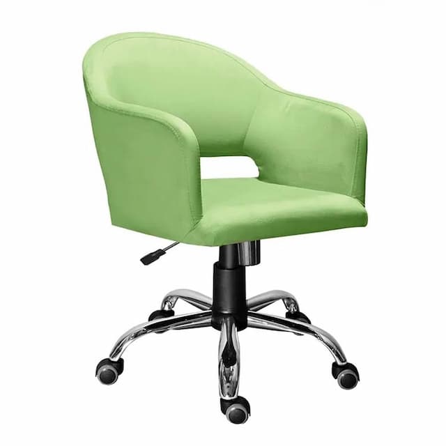 Кресло для персонала Мирэй Комфорт Хром (зеленый) пиатра, топ-ган, Velutto экокожа Oregon