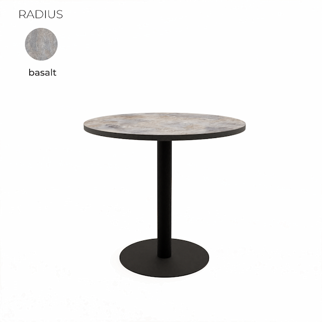 Стол обеденный круглый Алсав 21RADIUS.008 Basalt