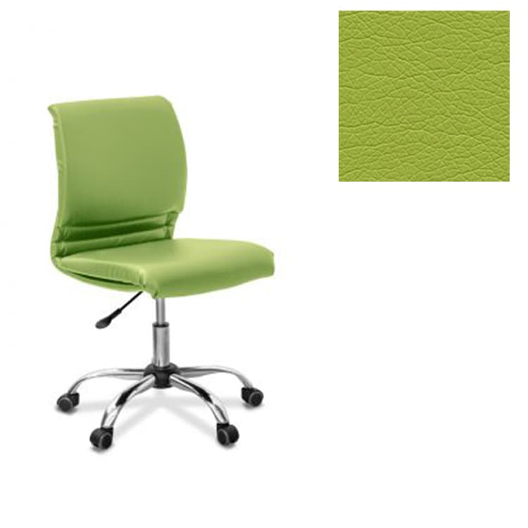 Офисное кресло для персонала Юнитекс Квадро Х экокожа премиум фисташковая CN1131