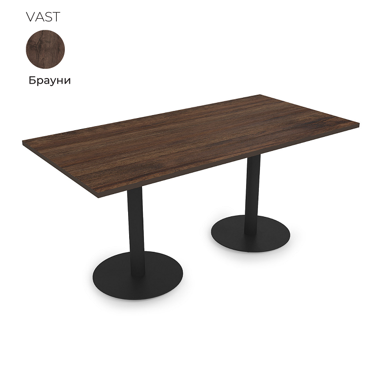 Стол на 2-х опорах Алсав 21VAST.120 Brauni