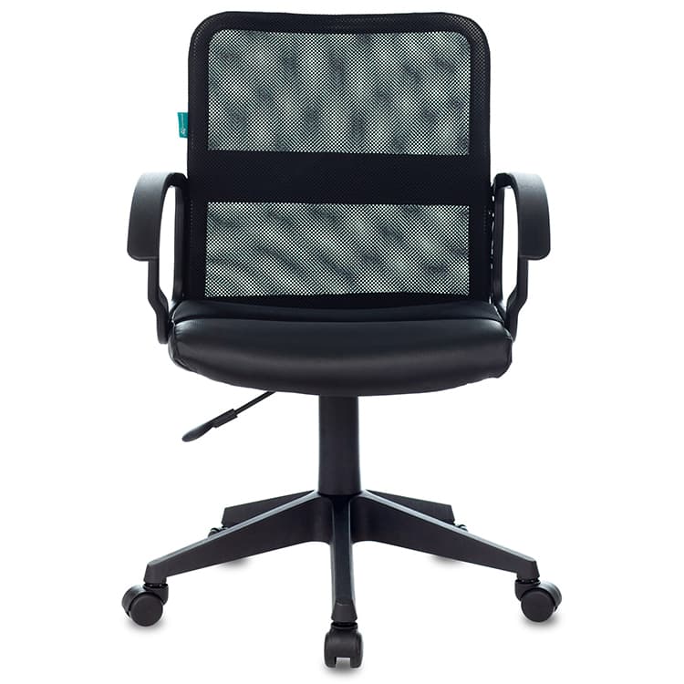 Кресло Бюрократ CH-590 черный сиденье черный эко.кожа/сетка крестов. пластик