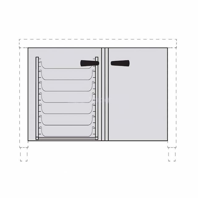 Шкаф нейтральный с 2 распашными дверцами LAINOX NAN084