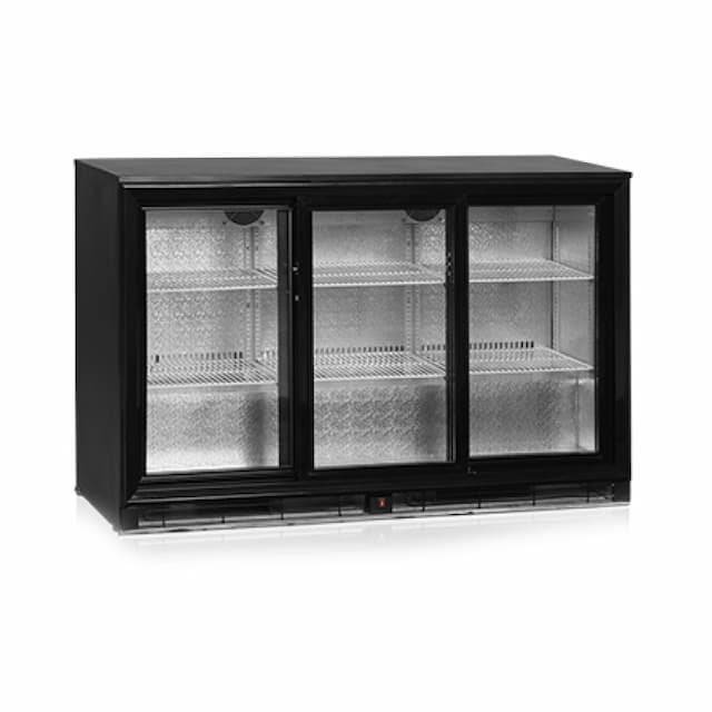 Шкаф холодильный со стеклом TEFCOLD DB300S-3-P барный черный